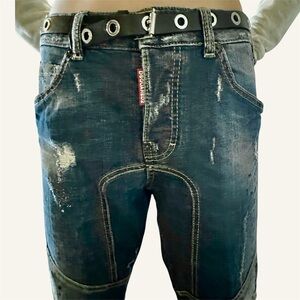 DSQUARED2 Dark Blue Straight Leg Women's Jeans
